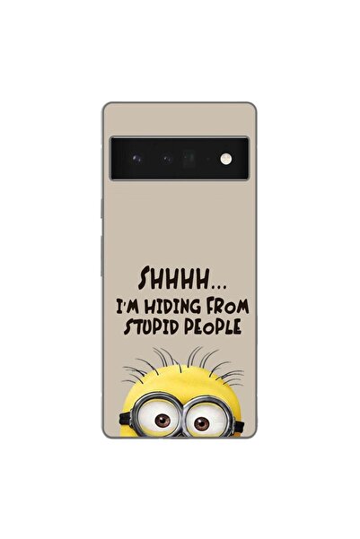 OEM Husa compatibila cu Google Pixel 6 Pro Silicon Gel Tpu Model Mesaj Minion...
