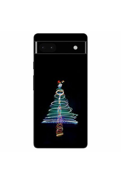 OEM Husa compatibila cu Google Pixel 6A Silicon Gel Tpu Model Craciun Brad Neon