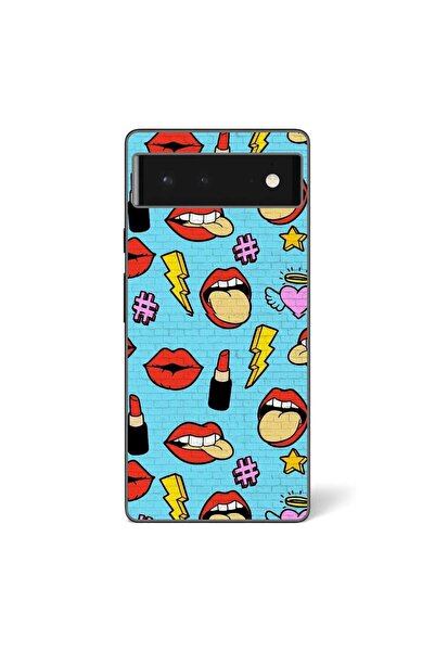OEM Husa compatibila cu Google Pixel 6 Silicon Gel Tpu Model Pop Art Lips