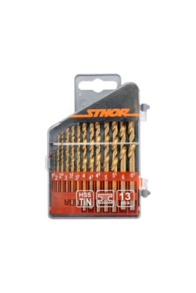 Sthor Set Burghie Pentru Metal Hss - Titan 1,5-6,5Mm, 13 Buc