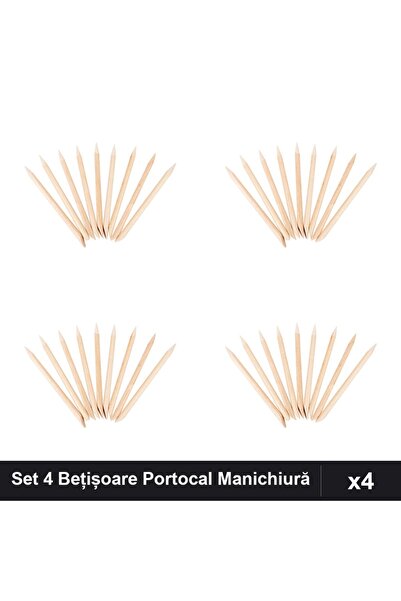 NAİLS Set 4 Bețișoare Portocal Manichiură, 10 Buc/Bucată, Accesorii Unghii Pr...