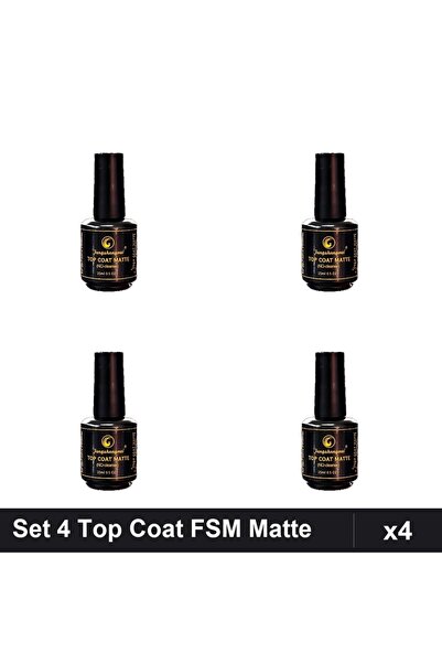 FSM Set of 4 Matte Top Coats, Professional Matte Finish Manicure, UV/LED Gel ...
