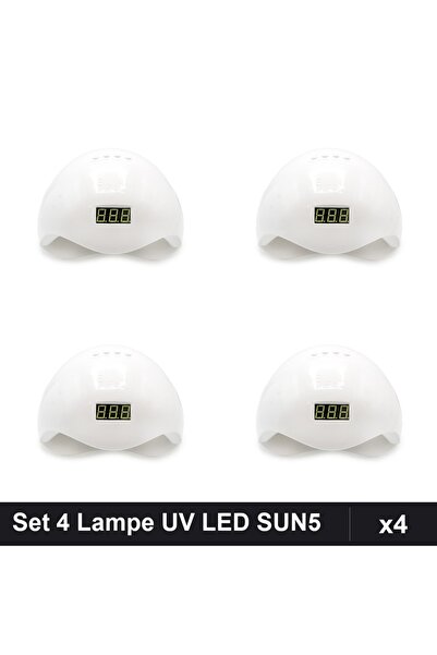 NAİLS Set 4 Lampe UV LED Profesionale SUN5 48W, Manichiura Gel, Uscare Rapida