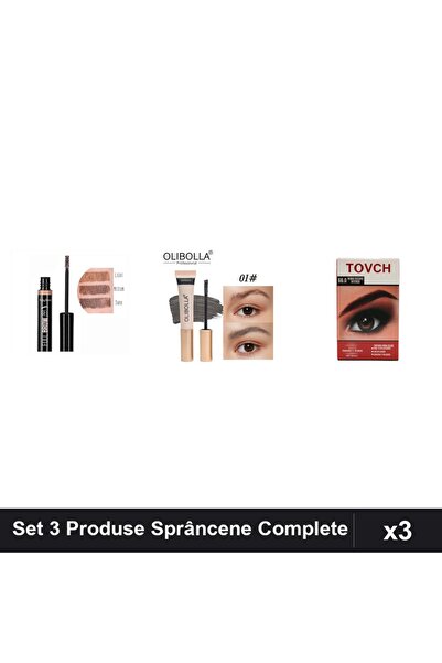 Ruby Rose Set 3 Produse Sprâncene - Gel Mascara, Rimel și Vopsea Nuanță 66.0