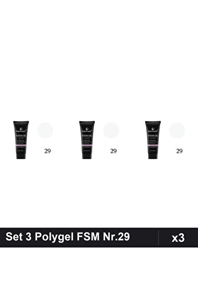 FSM Set 3 Polygel 30ml Nr.29, Gel Constructie Unghii, Manichiura Profesionala