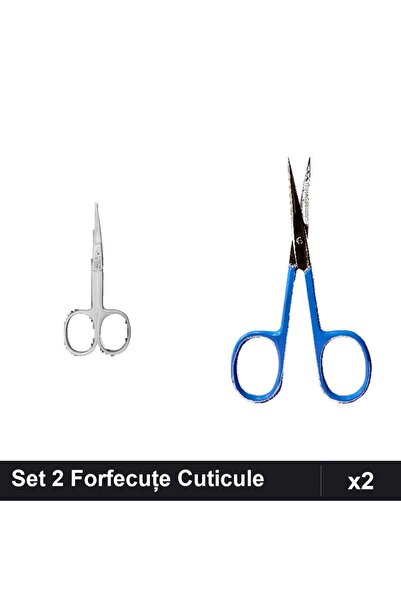 One Group Set 2 Forfecuțe Profesionale Cuticule One Group, Clești Unghiere Ar...