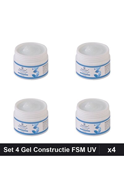 FSM Set 4 Gel de Constructie UV LED 15g, Builder Gel Sculpting Profesional