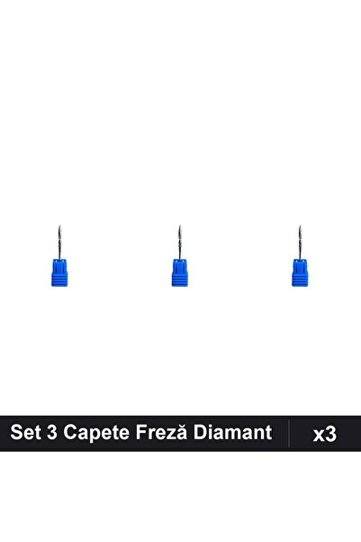 NAİLS Set 3 Capete Freză Diamant pentru Unghii, Manichiură Profesională