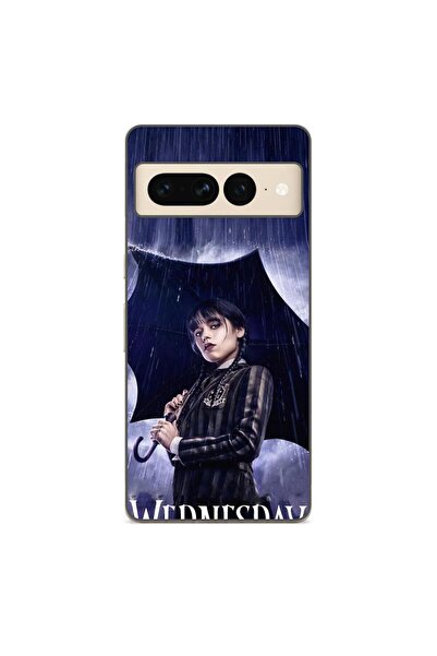 OEM Husa compatibila cu Google Pixel 7 Pro Silicon Gel Tpu Model Wednesday Um...