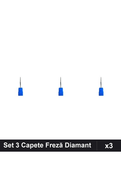 NAİLS Set 3 Capete Freză Diamant Unghii, Manichiură Profesională, Pedicură