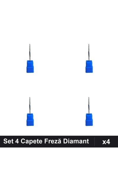 NAİLS Set 4 Capete Freză Diamant Unghii, Manichiură Profesională, Pedicură