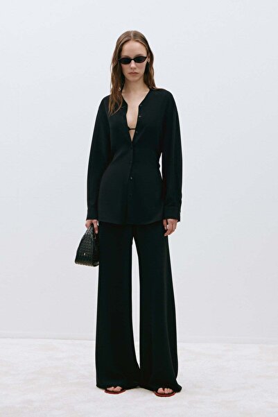 Suud Collection Black Blake Short Tensel Shirt