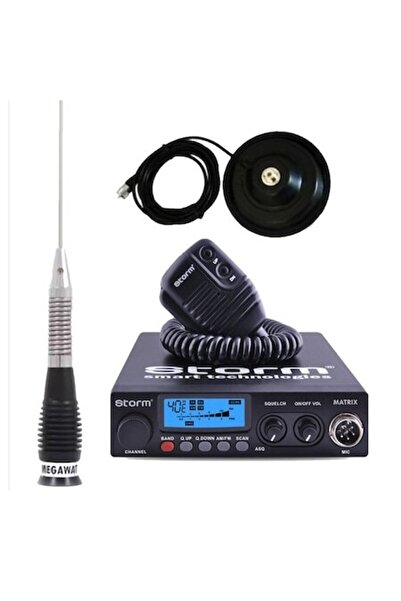 Storm Matrix PRO 2023 MSR 12/24V ASQ+ CB radio station kit with CB Megawat ML...