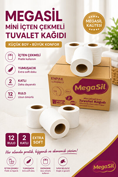 Yağmur Grup Endüstriyel Mini Cimri İçten Çekmeli Tuvalet Kağıdı 5 KG - 12'li ...