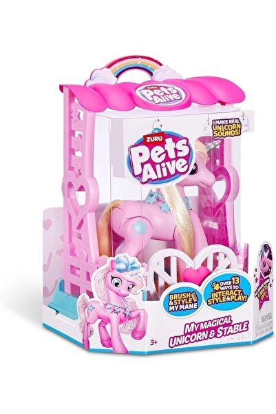 Genel Markalar Unicorn Pets Alive ZURU Sesli Ve Işıklı Sevimli At Oyun Seti