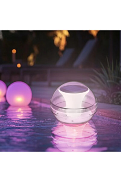 Selgot Lampă solară LED plutitoare pentru piscină, 10.5x10.5x10cm, Multicoloră