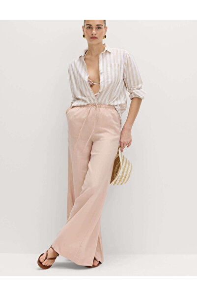 Marks & Spencer Saf Keten Palazzo Pantolon