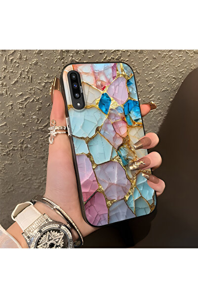 ARTISHELL Samsung Galaxy A50/A50S/A30S Uyumlu Mermer Desenli Düşmeye Dayanıkl...