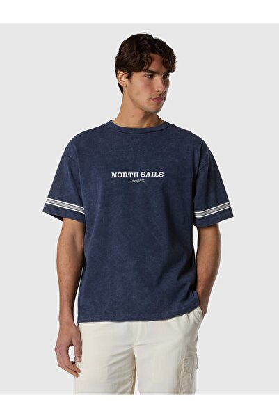 North Sails Comfort Fit Organik Pamuk Erkek Bisiklet Yaka Tişört