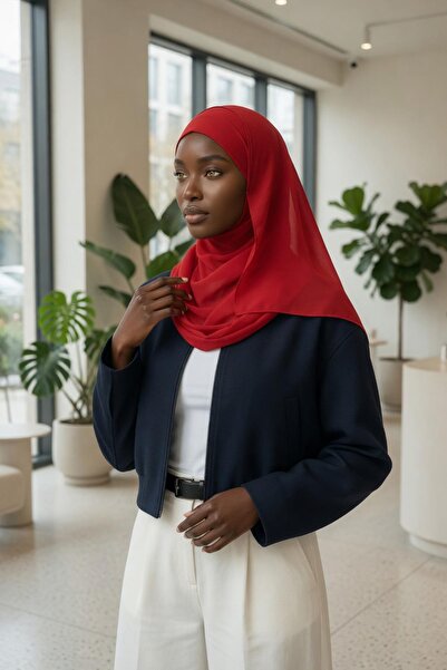 Aisha's Design Non-Slip Combed Cotton Inner Layer, Chiffon Shawl, Ps-62