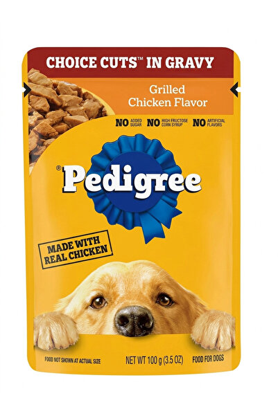 Pedigree قطع دجاج مشوي بنكهة المرق 100 جرام