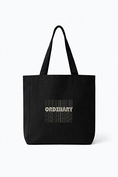feinas Black Canvas Shoulder Bag (45X40X10Cm)