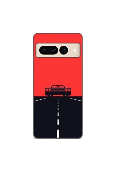 OEM Husa compatibila cu Google Pixel 8 Pro Silicon Gel Tpu Model Red Sky Musc...