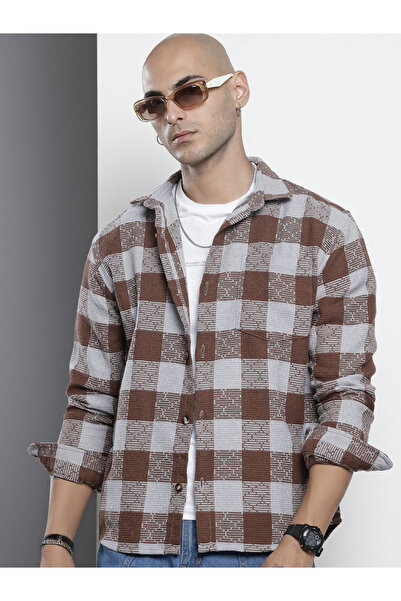 The Indian Garage Co By Styli Men Relaxed Fit Checked Shirt