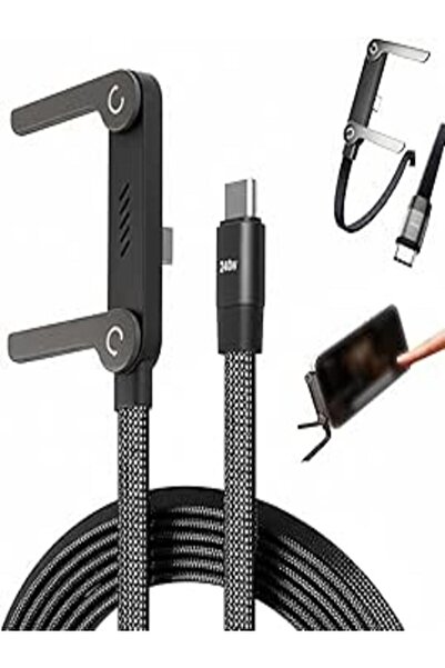 genric AASHZ 2 in 1 Invisible Stand Charger Cable, 240W Fast Charging Cable f...