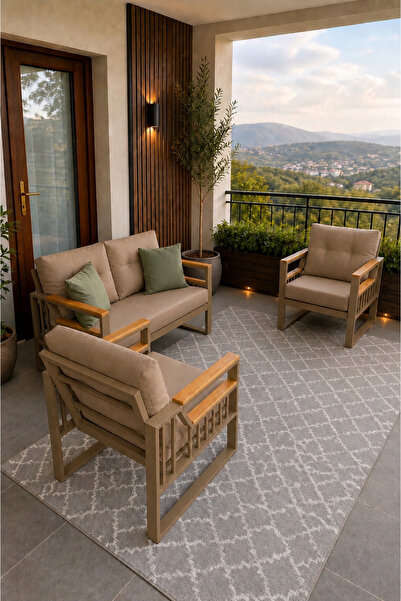Rovena ESİNTİ Balkon Takımı, Bahçe Takımı (2 li Koltuk 70x150 Tekli Koltuk 70...