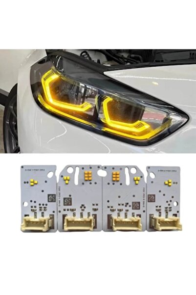 Xentech Light Set de 4 module Angel Eye CSL galbene compatibile cu lumini de ...