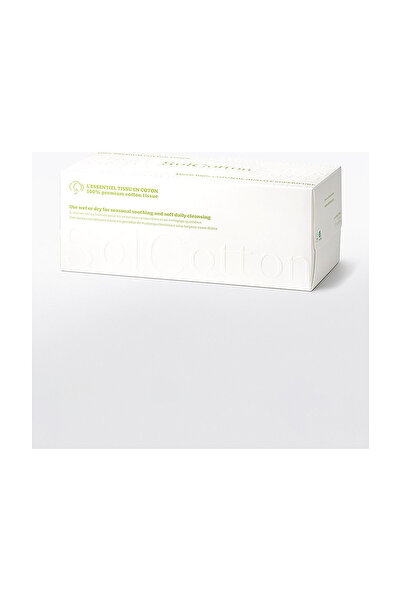 SolCotton مناديل قطنية طبيعية 100% للعناية اليومية - تنظيف لطيف وامتصاص عالي.