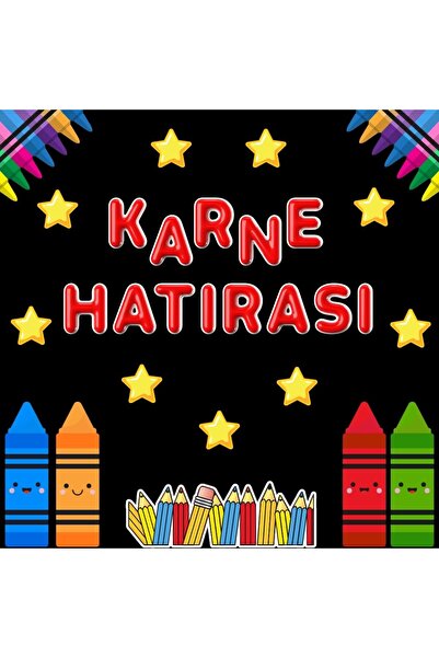 Ti Play Karne Hatırası Kalem Temalı Okul Panosu Figür Seti | Hazır Kesim Sını...