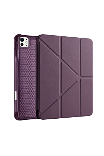 iPad Pro 11 inç (M5)/(M4) Tri Folding Standlı Kılıf - Damson