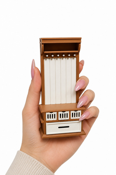 CharmFancy 1:12 Ölçek Portmanto Kıyafet Askı Bebek Evi Diorama Dollhouse Miny...