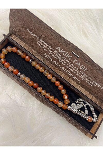 GK LUXURY & FASHION Agate Stone Prayer Beads Natural Stone Stylish Wooden Gif...