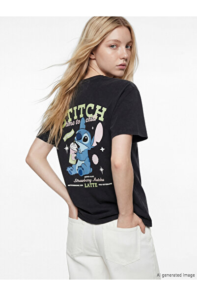 LC Waikiki تي شيرت نسائي مطبوع عليه XSIDE Crew Neck Aristocats