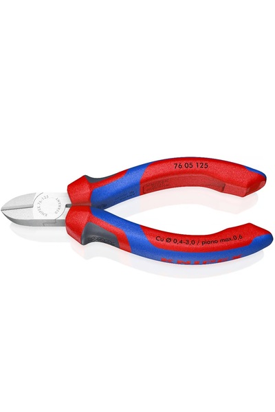 Knipex 76 05 125, Πλαγιοκόφτης για ηλεκτρομηχανικούς, επιχρωμιωμένος, 125mm
