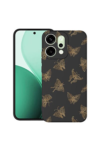 bestcase Θήκη για OPPO Reno14 5G με σχέδιο χρυσής πεταλούδας, TPU Ματ Εξαιρετ...