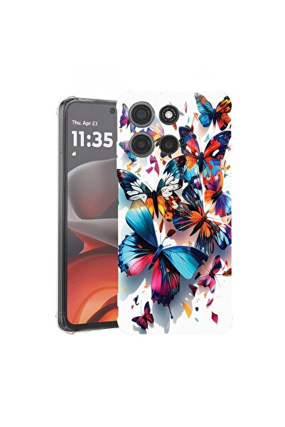 bestcase Θήκη για Motorola Moto G15, Αντικραδασμική 1.5MM, Πολύχρωμες Πεταλού...