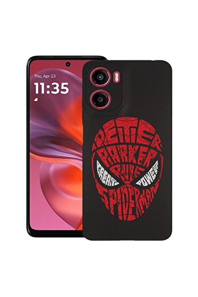 bestcase Калъф за Motorola Moto G05, Калиграфия Питър Паркър, Тънък силиконов...