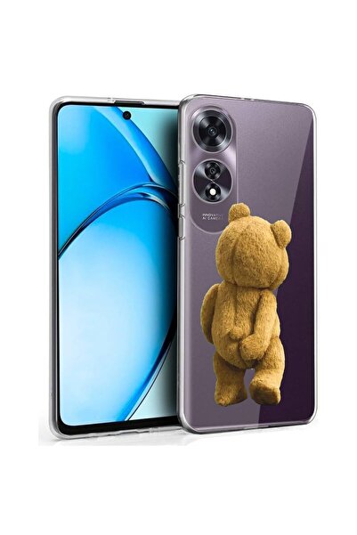 bestcase Husă pentru OPPO A60 4G, Silicon transparent 2MM, Ursuleț de pluș cu...