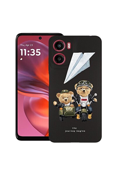 bestcase ¬Æ Husa pentru Motorola Moto G05, Teddy On The Road, Slim Silicon 0....