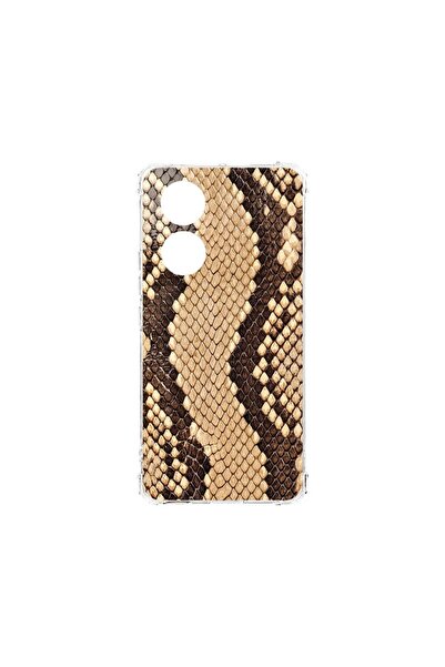 bestcase Husă Antișoc 1.5MM, compatibilă cu OPPO A38, Model Piele de Șarpe, T...