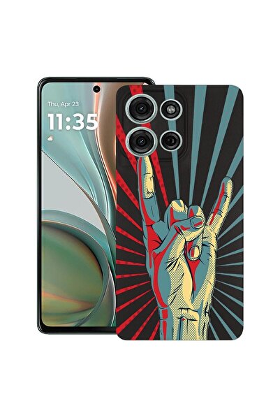 bestcase ¬Æ Husa pentru Motorola Moto G75, Rock Festival, Slim Silicon 0.8MM,...