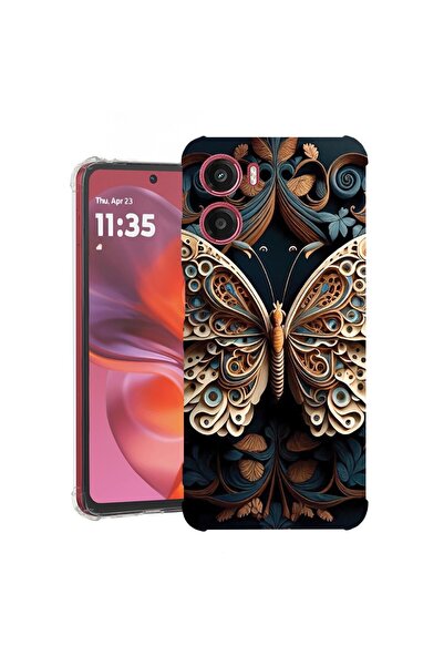 bestcase Θήκη για Motorola Moto G05, Αντικραδασμική 1.5MM, Σχέδιο Πεταλούδα, ...