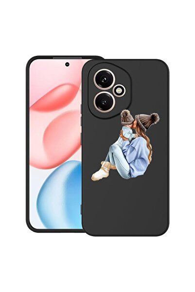 bestcase ¬Æ Husa pentru Honor 400 cu Design Girl Mom With a Boy, TPU Mat Ultr...