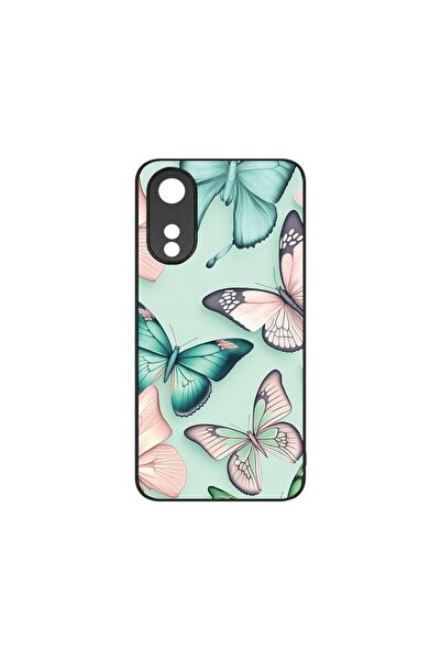 bestcase Λεπτή Γυάλινη Θήκη, Συμβατή με OPPO A78 5G / A58 5G, Σχέδιο Πεταλούδ...