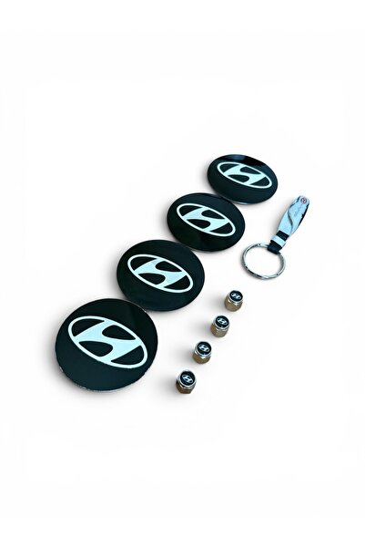 İKTUNING HYUNDAI LOGO 4 ADET ALÜMİNYUM JANT GÖBEK STIKCER - DÖKÜM METAL ANAHT...