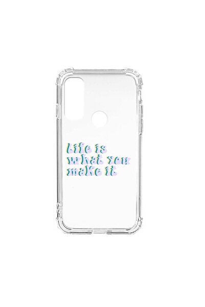 bestcase Αντικραδασμική θήκη σιλικόνης συμβατή με Motorola Moto E30, Η ζωή εί...